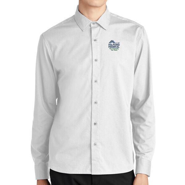   - Long Sleeve Stretch Woven Shirt Thumbnail